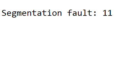 Python - Segmentation Fault 11 Error